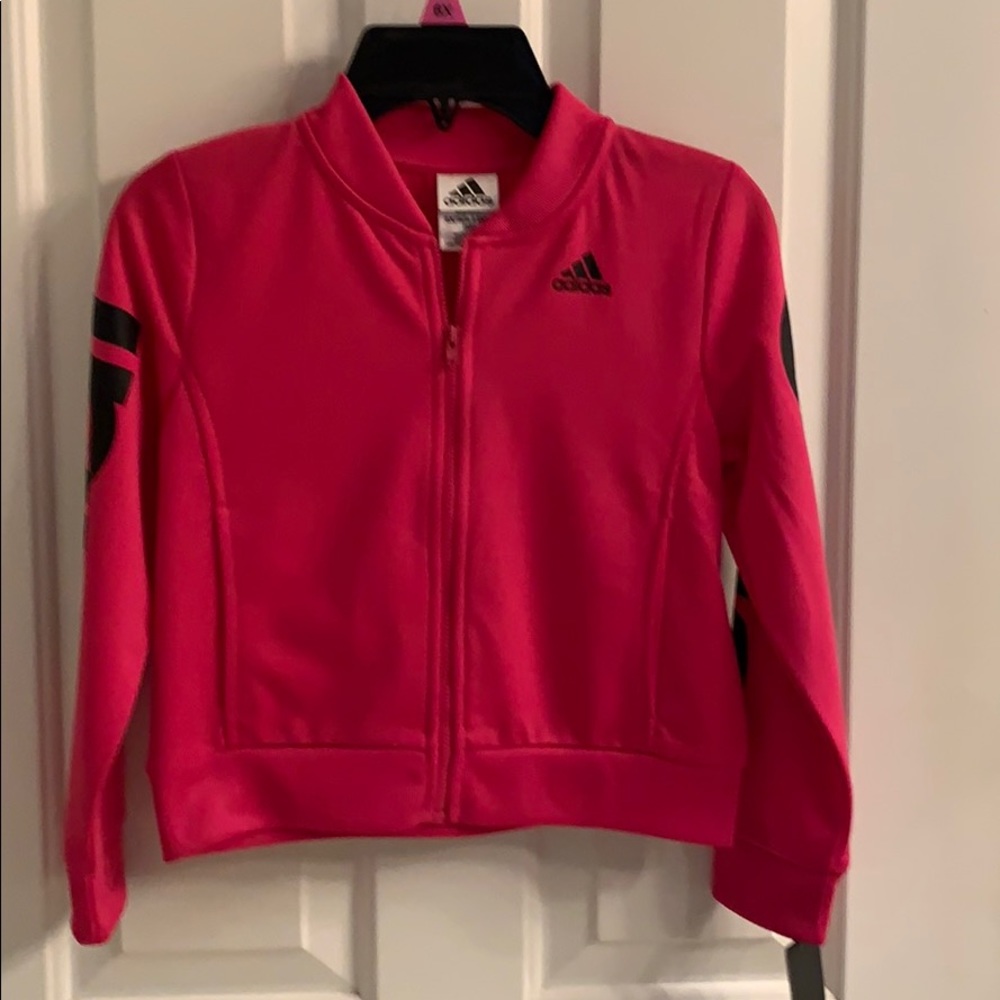 NWT-Girls Adidas Pink Track Jacket
